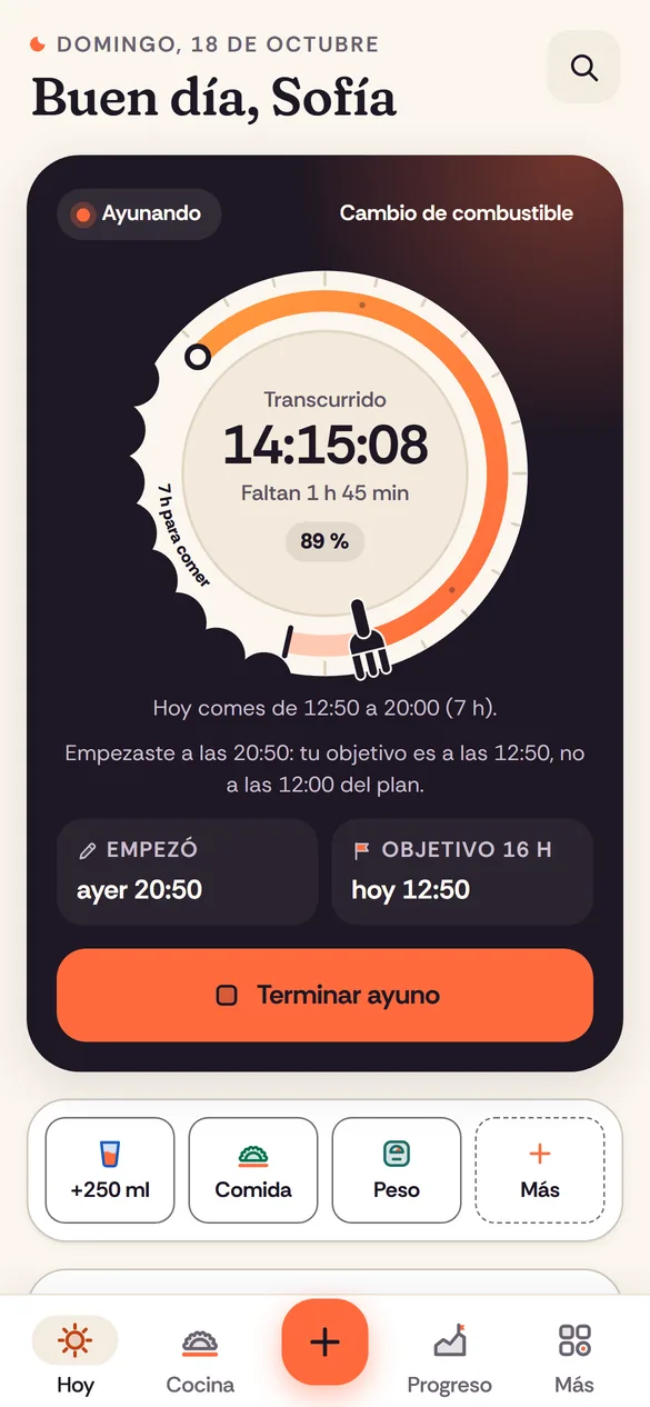 Ayuna a tu ritmo. Gratis y sin publicidad