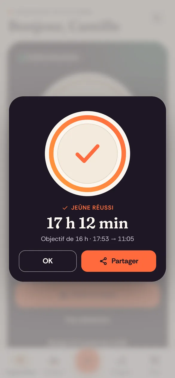 Jeûne réussi : l'assiette se referme